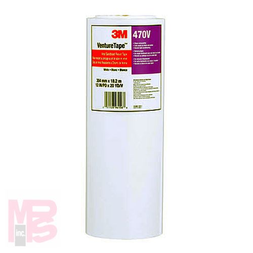 3M 470V Vinyl Sandblast Resist Tape 470V White Micro Parts & Supplies, Inc.