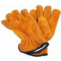 Yellow Cow Split Leather Glove Unlined