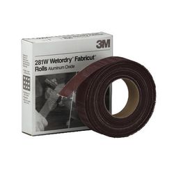 3M Wetordry Cloth Roll 281W, 1-1/2 in x 25 yd 180, 5 per case
