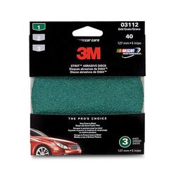 3M Sanding Disc, 03112, 5 in, 40, 3 discs per pack, 40 packs per case