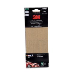3M Sandpaper, 03031, 3-2/3 in x 9 in, 180, 6 sheets per pack, 40 packs per case
