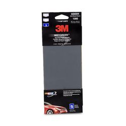 3M Wetordry Automotive Sandpaper, 03001, 1000, 3-2/3 in x 9 in, 5 sheets per pack, 40 packs per case