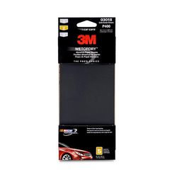 3M Wetordry Sandpaper, 03018, 3-2/3 in x 9 in, P400, 5 sheets per pack, 40 packs per case