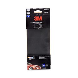 3M Wetordry Sandpaper, 03022, 3-2/3 in x 9 in, P800, 5 sheets per pack, 40 packs per case