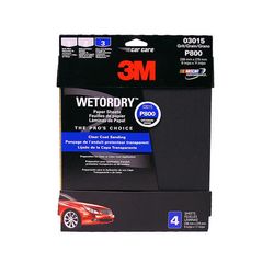 3M Wetordry Sandpaper, 03015, P800, 9 in x 11 in, 40 per case