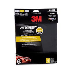 3M Wetordry Sandpaper, 03017, P400, 9 in x 11 in, 40 per case