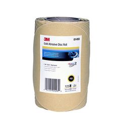 3M Stikit Gold Disc Roll, 01493, 8 in, P80A, 125 discs per roll, 4 rolls per case