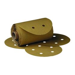 3M Stikit Gold Disc Roll D/F, 01643, 6 in, P80A, 125 discs per roll, 10 rolls per case