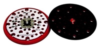 3M 20465 Clean Sanding Low Profile Disc Pad 861 Plus 6 in x 3/8 in x 5/8 in CH x 5-16/24 in External 53 Holes Red Foam - Micro Parts & Supplies, Inc.