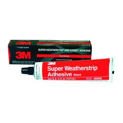 3M Super Weatherstrip Adhesive, 08008, 5 oz Tube, Black, 6 per case