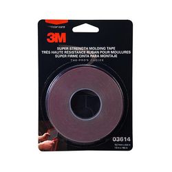 3M Super Strength Molding Tape, 03614, 1/2 in x 15 ft, 24 rolls per case
