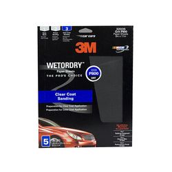 3M Wetordry Sandpaper, 32035, 9 in x 11 in, P800, 5 sheets per pack, 20 packs per case