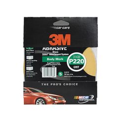 3M Sanding Disc, 31438, 6 in, P220A, 5 discs per pack, 20 packs per case