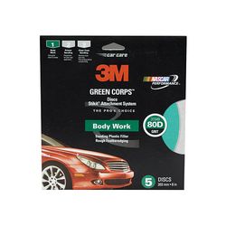 3M Stikit Green Corps Disc, 31549, 8 in, 80D, 5 discs per pack, 10 packs per case