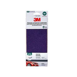 3M Premium Sandpaper, 03076, 3-2/3 in x 9 in, 80, 5 sheets per pack, 20 packs per case