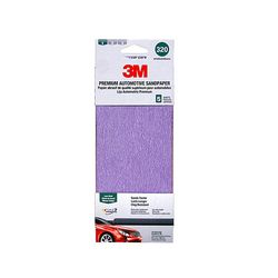 3M Premium Sandpaper, 03078, 3-2/3 in x 9 in, 320, 5 sheets per pack, 20 packs per case