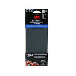 3M Wetordry Automotive Sandpaper, 03006, 3-2/3 in x 9 in, Assorted 1000, 1500, 2000, 2500, 5 sheets per pack, 40 packs per case