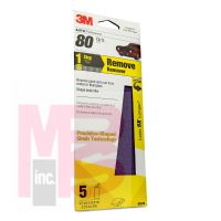 3M Performance Sandpaper 3076  80 grade  3 2/3 in x 9 in  5 per pack  4 packs per case