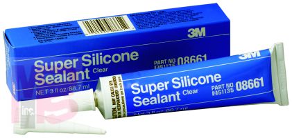 3M 8661 Clear Super Silicone Seal 3 oz tube - Micro Parts & Supplies, Inc.