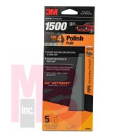 3M Wetordry Sandpaper 3002 1500 Grit 3 2/3 inch x 9 inch