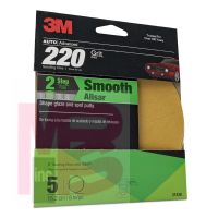 3M Sanding Disc with Stikit Attachment 31438  6 in  220 grit  5 discs per pack  20 packs per case