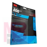 3M Wetordry Sandpaper 32035 9" x 11 inch 800 grit 5 per pack 20 per case