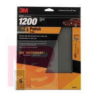 3M Wetordry™ Sandpaper 32022  9 in x 11 in  1200 Grit  5 sheets per