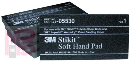 3M 5530 Stikit Soft Hand Pad 2-3/4 in x 5-1/2 in x 3/8 in - Micro Parts & Supplies, Inc.
