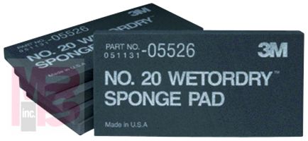 3M 5526 Wetordry Sponge Pad 20 2 3/4 in x 5 1/2 in x 3/8 in - Micro Parts & Supplies, Inc.