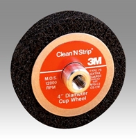 3M CS-UC Scotch-Brite(TM) Clean and Strip Cup Wheel 4 in x 3/8-24 7S XCS - Micro Parts & Supplies, Inc.