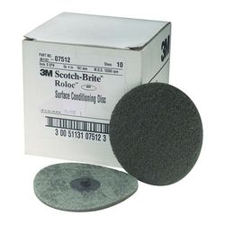 Scotch-Brite Roloc Surface Conditioning Disc TR 07512, 4 in x NH S SFN, 10 per box 10 boxes per case
