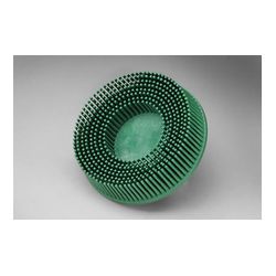 Scotch-Brite Roloc Bristle Disc 07526, 3 in x 5/8 Tapered CRS, 10 brushes per box 4 boxes per case