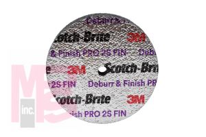 3M Scotch-Brite Deburr and Finish PRO Unitized Wheel  6 in x 1/2 in x 1 in 2S FIN 4 per case