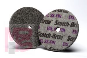 3M Scotch-Brite EXL Unitized Wheel  2 in x 1/4 in x 1/16 in  2S FIN  60 per case  Restricted