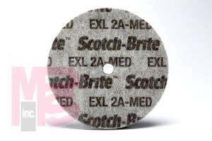 3M Scotch-Brite EXL Unitized Wheel  3 in x 3/8 in x 1/4 in  2A MED  10 per case