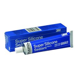 3M Super Silicone Seal, 08662, Black, 3 oz Tube, 12 per case