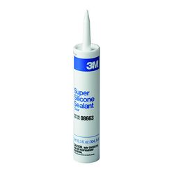 3M Super Silicone Seal, 08663, Clear, 1/10 gal cartridge, 12 per case