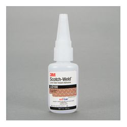 3M Scotch-Weld Low Odor Instant Adhesive LO100, 1 oz/28.3 g Bottle, 10 per case