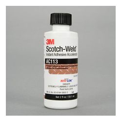 3M AC113 Scotch-Weld(TM) General Purpose Instant Adhesive Accelerator Clear/Light Amber  2 fl oz - Micro Parts & Supplies, Inc.