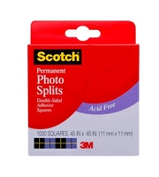 3M 009-1000 Scotch Photo Splits 1000 squares/pack .45 sq. in - Micro Parts & Supplies, Inc.