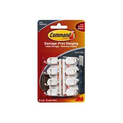 Command Cord Clips 17302 Small White