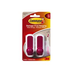 Command Designer Hooks 17084P Medium Pink