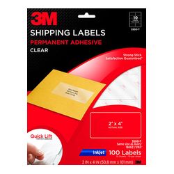 3M Shipping Labels 3100-S, 2 in x 4 in, 10/sheet, 25 sheets/pk