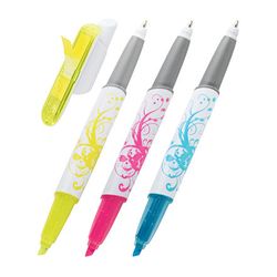 Post-it Flag+ Pen and Highlighter 691-HLP3 Blue, Pink, Canary Yellow