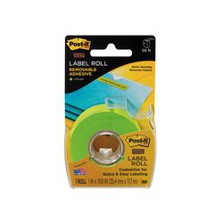 Post-it Super Sticky Removable Label Roll 2600-G, 1 in x 700 in Green