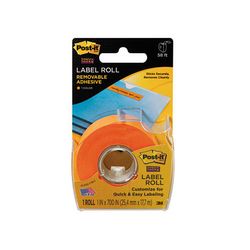 Post-it Super Sticky Removable Label Roll 2600-O, 1 in x 700 in Orange