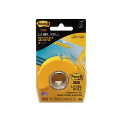 Post-it Super Sticky Removable Label Roll 2600-Y, 1 in x 700 in Canary Yellow