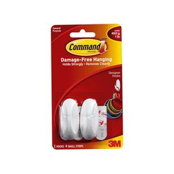 Command Designer Hooks 17082 Small White