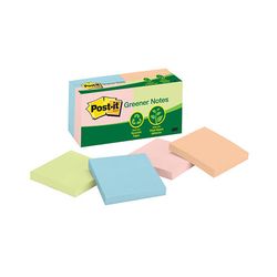 Post-it Notes 654-RP-A, 3 in x 3 in Assorted Pastel