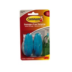 Command Hooks 17081VT Medium Vintage Teal